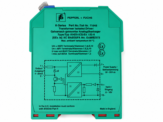 Pepperl+Fuchs KHD3-ICD/Ex 132-8 Isolated Driver 71048 K-Series 4-20mA 0-10V