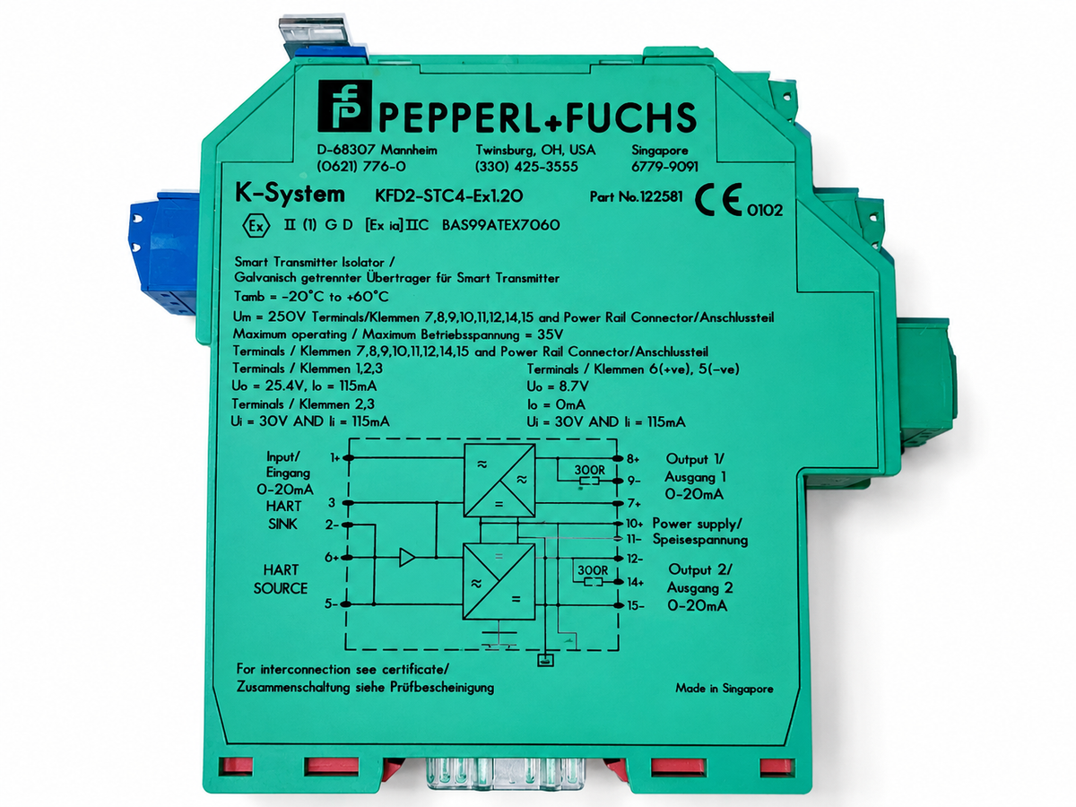 Pepperl+Fuchs KFD2-STC4-Ex1.2O Smart Transmitter Isolator 22581 HART 0-20mA