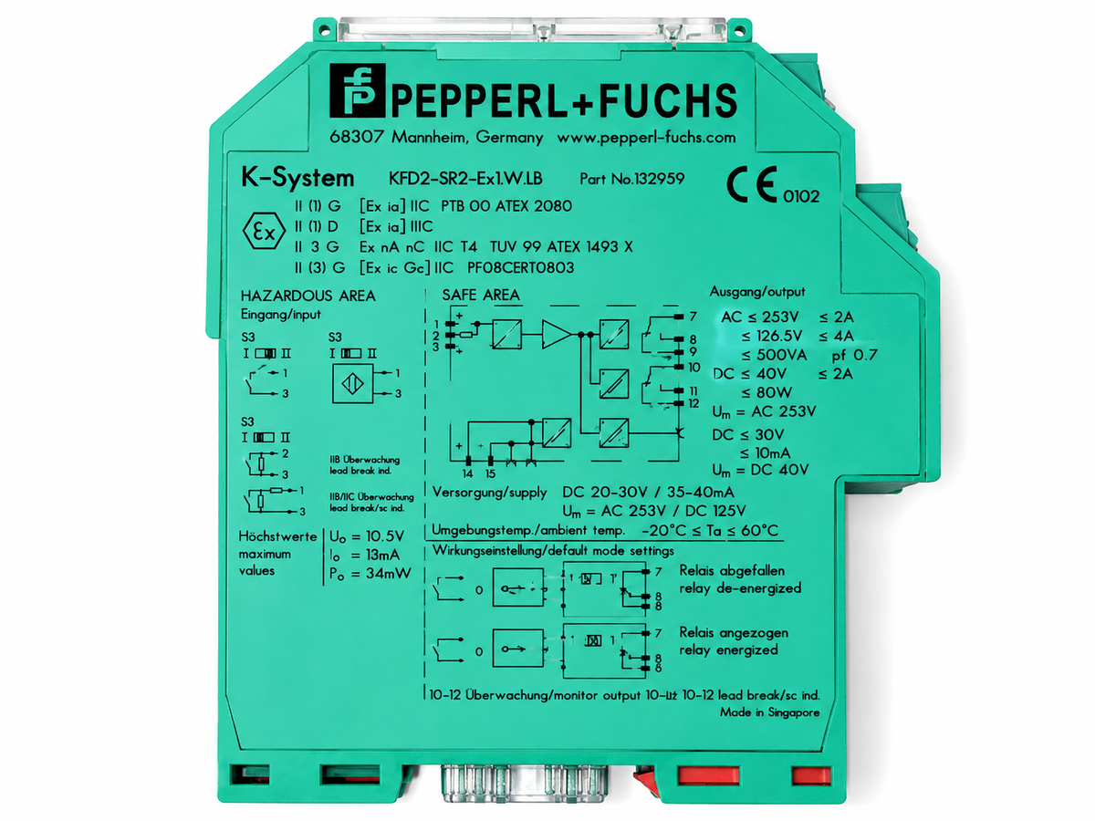 Pepperl+Fuchs KFD2-SR2-Ex1.W.LB Switch Amplifier K-System 132959 24V DC
