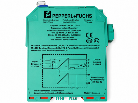 Pepperl+Fuchs KFD2-CR-Ex1.30-300 Transformer Isolated Repeater 71842 0-20mA