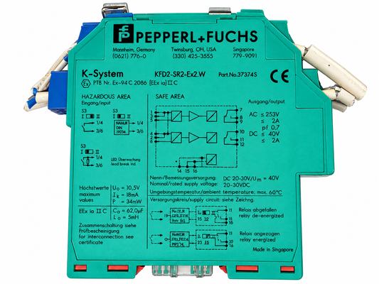 Pepperl+Fuchs KFD2-SR2-Ex2.W K-System 2-Channel Switch Amplifier 37374S 24V DC
