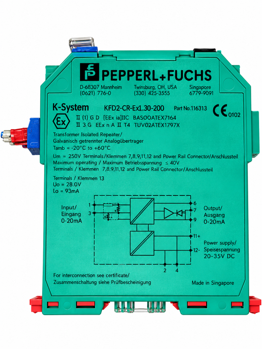 Pepperl+Fuchs KFD2-CR-Ex1.30-200 Isolated Repeater Barrier 116313 0-20mA